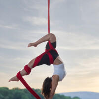 Vzdušná akrobacia - akrobacia na plachtach - aerial silk
