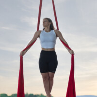 Vzdušná akrobacia - akrobacia na plachtach - aerial silk