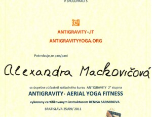 Antigravity Aerial Yoga Fitness (1. a 2. stupeň)